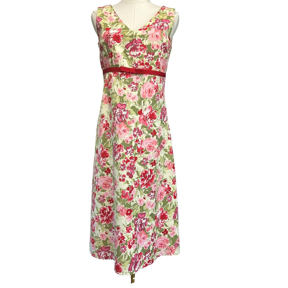 90s Vintage K Studio Dress Dollette Y2K Floral Baby Doll Size 4 Fairy Side Zip